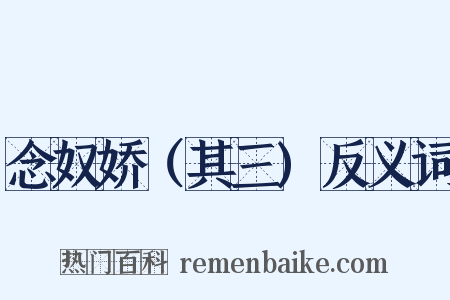 念奴娇（其三)反义词是什么意思的图片